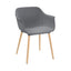 SILLÓN RESOL SHAPE MADERA FULLY UPHOLSTERED | Sillón Ocasional para Sala de Estar | Inyección en Polipropileno Fibra de Vidrio | Patas de Madera | Interior - 85968 + CSE13 - Resol - NOGAL BEAT - Sillon