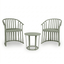 Set de sala Resol Raff con dos sillones y una mesa en fibra de vidrio y PP con protección UV