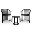 Set de sala Resol Raff con dos sillones y una mesa en fibra de vidrio y PP con protección UV