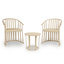 Set de sala Resol Raff con dos sillones y una mesa en fibra de vidrio y PP con protección UV