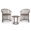 Set de sala Resol Raff con dos sillones y una mesa en fibra de vidrio y PP con protección UV