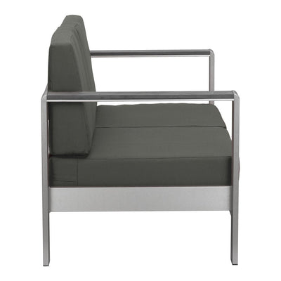 Sofá de Terraza para Club de Playa 2 Plazas - ZUO COSMOPOLITAN - Gris Oscuro - Asiento y Respaldo Tapizados con Tela para Exterior - 703986 - Zuo - NOGAL BEAT - Sofá de Terraza
