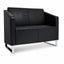 Sofá Decco Dos Plazas para Sala de Espera - VERSA ALTUS DECCO - Estructura Aluminio - Asiento/respaldo con Espuma Pu Tapizado - AL-531 - VERSA - NOGAL BEAT - Sillón Ocasional