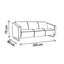 Sofá Decco Tres Plazas para Sala de Espera - VERSA ALTUS DECCO - Estructura Aluminio - Asiento/respaldo con Espuma Pu Tapizado - AL-532 - VERSA - NOGAL BEAT - Sillón Ocasional