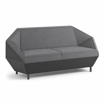 Sofá Independiente 2 Plazas - VERSA OFFSET - Incluye Grommet de Conectividad Cs-1327 en Lado Derecho - VO-522SG - VERSA - NOGAL BEAT - Sillón Ocasional