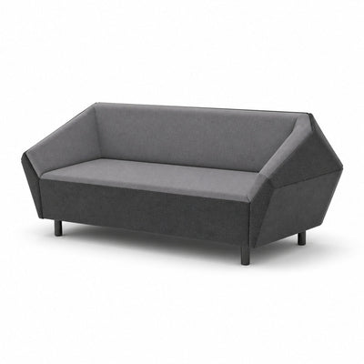Sofá Modular Central - VERSA OFFSET - Frente 200 cm - Incluye Grommet de Conectividad Cs-1327 en Lado Derecho - VO-525SG - VERSA - NOGAL BEAT - Sillón Ocasional