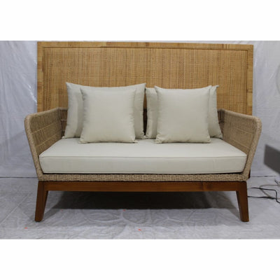 SOFÁ NOGAL BEAT AMORA LOVE SEAT | Sofá Ocasional para Sala de Estar | Estructura Aluminio Teca Polyrattan | Exterior Techado - AMORA love seat - CAMCO - NOGAL BEAT - Sillon