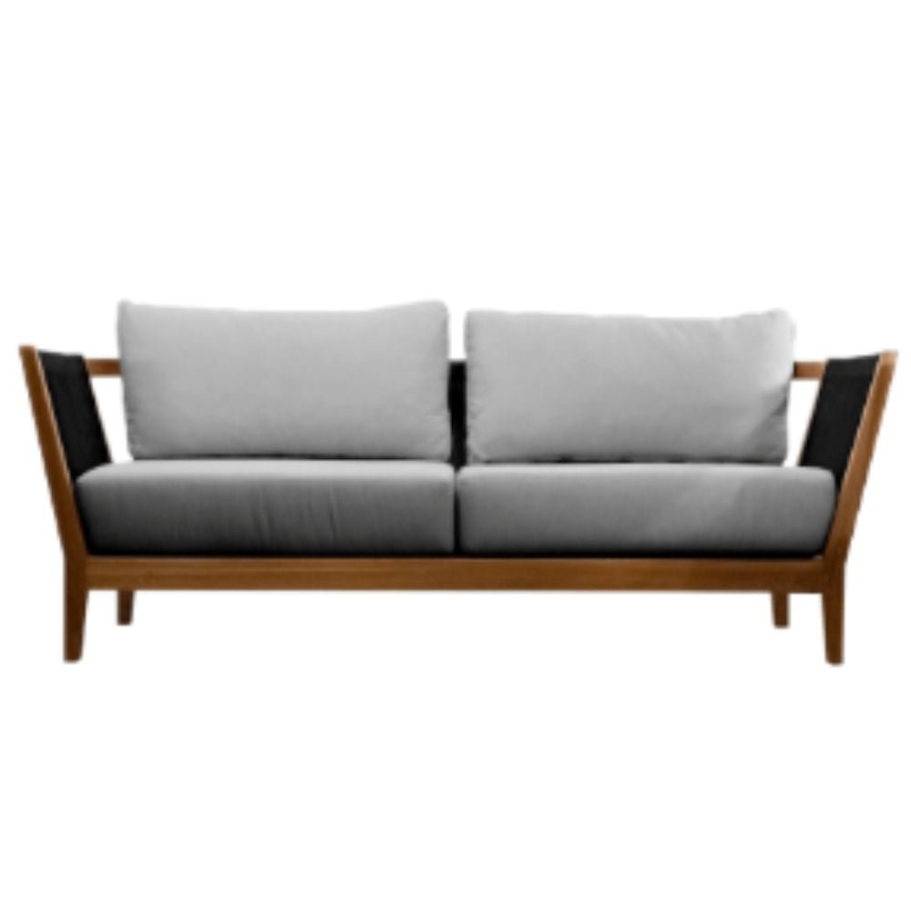 SOFÁ NOGAL BEAT CORDELIA LOVE SEAT | Sofá Decorativo | Teca | Cuerda | Negro | Exterior - CORDELIA Love seat - CAMCO - NOGAL BEAT - Sillon