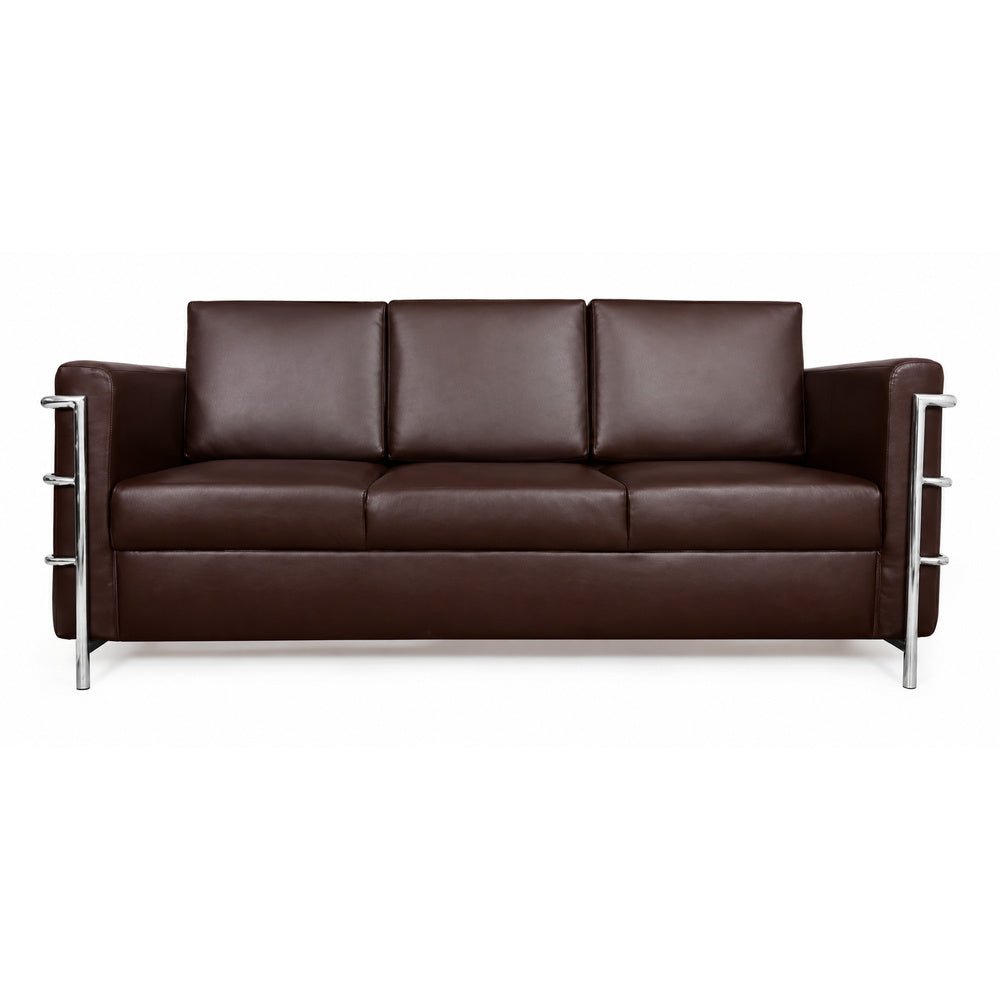 Sofá para Área Lounge - GEBESA PIERO - 3 Plazas - Asiento y Respaldo Tapizado en Tactopiel - GDB280P3 - GEBESA - NOGAL BEAT - Sillón Ocasional