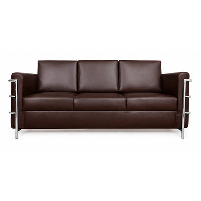 Sofá para Área Lounge - GEBESA PIERO - 3 Plazas - Asiento y Respaldo Tapizado en Tactopiel - GDB280P3 - GEBESA - NOGAL BEAT - Sillón Ocasional