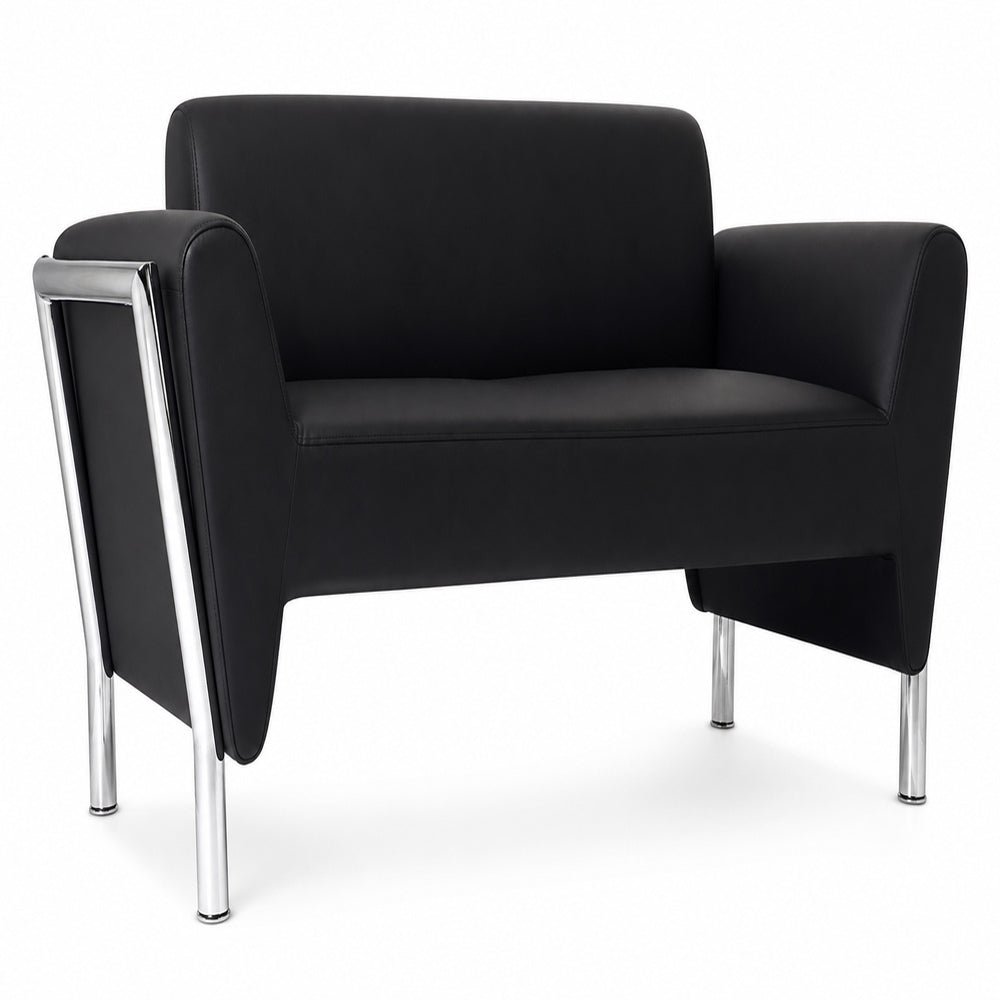 Sofá Winner de Dos Plazas para Sala - VERSA ALTUS WINNER - Estructura Aluminio - Asiento/respaldo con Espuma Pu Tapizado - AL-512S - VERSA - NOGAL BEAT - Sillón Ocasional
