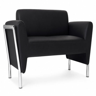 Sofá Winner de Dos Plazas para Sala - VERSA ALTUS WINNER - Estructura Aluminio - Asiento/respaldo con Espuma Pu Tapizado - AL-512S - VERSA - NOGAL BEAT - Sillón Ocasional