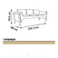 Sofá Winner de Tres Plazas para Sala - VERSA ALTUS WINNER - Estructura Aluminio - Asiento/respaldo con Espuma Pu Tapizado - AL-513S - VERSA - NOGAL BEAT - Sillón Ocasional