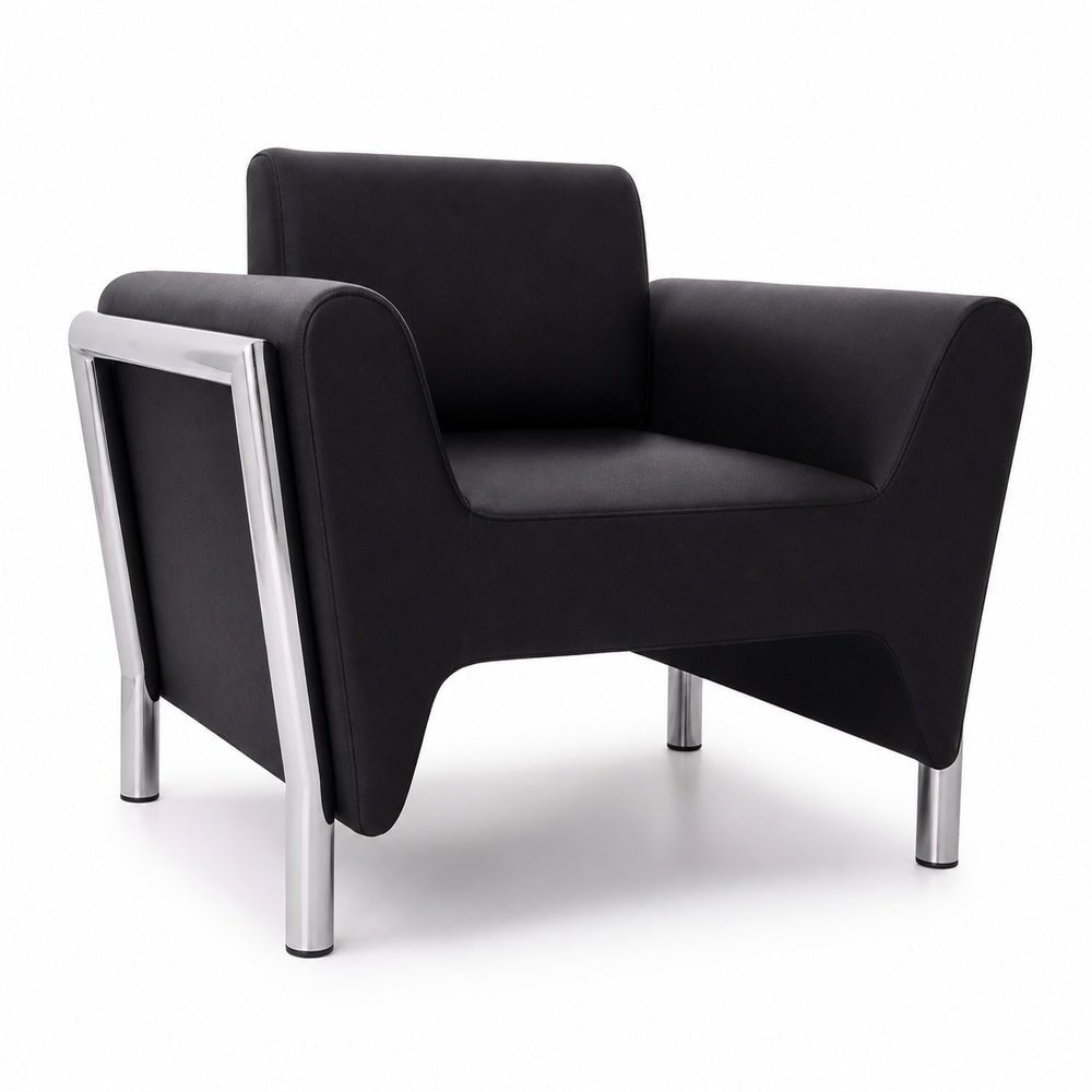 Sofá Winner de una Plaza para Sala - VERSA ALTUS WINNER - Estructura Aluminio - Asiento/respaldo con Espuma Pu Tapizado - AL-511S - VERSA - NOGAL BEAT - Sillón Ocasional