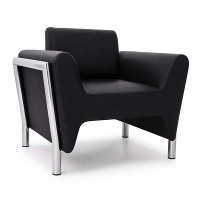 Sofá Winner de una Plaza para Sala - VERSA ALTUS WINNER - Estructura Aluminio - Asiento/respaldo con Espuma Pu Tapizado - AL-511S - VERSA - NOGAL BEAT - Sillón Ocasional