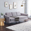 SOFÁ ZUO DIVINITY | Sofá Decorativo para Sala de Estar | Base Madera Negro | Gris | Piel Sintética 100% Poliuretano Madera Contrachapada | Interior - 101926 - Zuo - NOGAL BEAT - Sillon