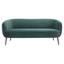 SOFÁ ZUO KARAN | Sofá Decorativo para Sala de Estar | Base Acero Negro | Verde | Terciopelo 100% Poliéster Madera Contrachapada | Interior - 101859 - Zuo - NOGAL BEAT - Sofá