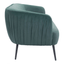 SOFÁ ZUO KARAN | Sofá Decorativo para Sala de Estar | Base Acero Negro | Verde | Terciopelo 100% Poliéster Madera Contrachapada | Interior - 101859 - Zuo - NOGAL BEAT - Sofá