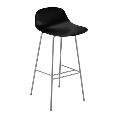 Taburete Comercial - INFINITI PURE LOOP MINI H66 4 PATAS - Varios Colores - Asiento en Policarbonato - 113-3420I BASE CROMO - Infiniti - NOGAL BEAT - Taburete