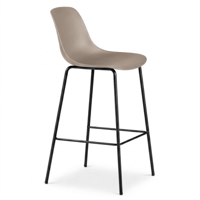 Taburete Comercial - INFINITI PURE LOOP MONO H66 4 PATAS - Varios Colores - Asiento en Polipropileno - 113-5920I BASE NEGRA - Infiniti - NOGAL BEAT - Taburete