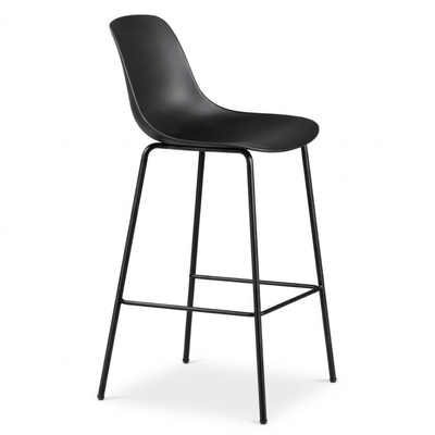 Taburete Comercial - INFINITI PURE LOOP MONO H66 4 PATAS - Varios Colores - Asiento en Polipropileno - 113-5920I BASE NEGRA - Infiniti - NOGAL BEAT - Taburete