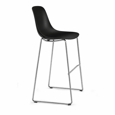 Taburete Comercial - INFINITI PURE LOOP MONO H66 TRINEO - Varios Colores - Asiento en Polipropileno - Base Trineo - 113-5922I BASE CROMO - Infiniti - NOGAL BEAT - Taburete
