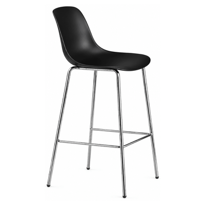 Taburete Comercial - INFINITI PURE LOOP MONO H76 4 PATAS - Varios Colores - Asiento en Polipropileno - 113-5920H BASE CROMO - Infiniti - NOGAL BEAT - Taburete