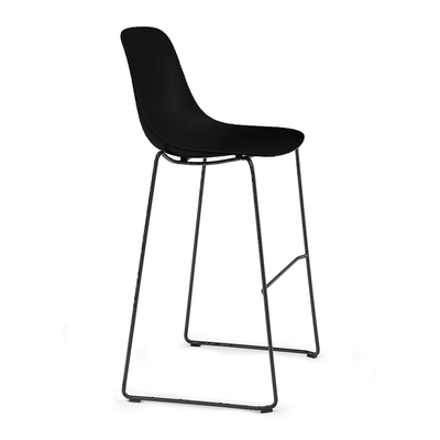 Taburete Comercial - INFINITI PURE LOOP MONO H76 TRINEO - Varios Colores - Asiento en Polipropileno - Base Trineo - 113-5922H BASE NEGRA - Infiniti - NOGAL BEAT - Taburete