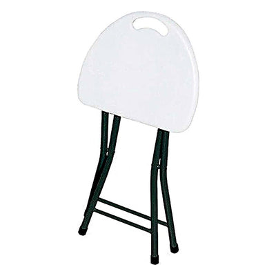 TABURETE RESOL EASY STOOL | Taburete Ocasional para Negocio Evento | 47 cm | Plegable de Acero Pintado | Polietileno Alta Densidad | Exterior Techado - 66472 - Resol - NOGAL BEAT - Taburete