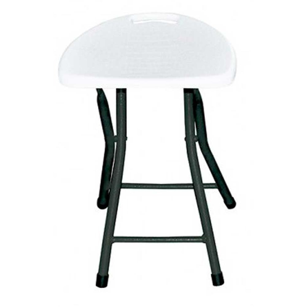 TABURETE RESOL EASY STOOL | Taburete Ocasional para Negocio Evento | 47 cm | Plegable de Acero Pintado | Polietileno Alta Densidad | Exterior Techado - 66472 - Resol - NOGAL BEAT - Taburete