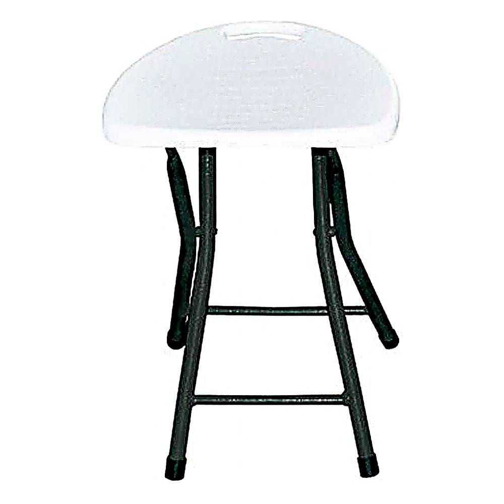TABURETE RESOL EASY STOOL | Taburete Ocasional para Negocio Evento | 47 cm | Plegable de Acero Pintado | Polietileno Alta Densidad | Exterior Techado - 66472 - Resol - NOGAL BEAT - Taburete