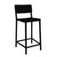TABURETE RESOL LISBOA MEDIO | Taburete Ocasional para Bar | 67 cm | Inyectado Fibra Vidrio con PP | Protección UV | Interior + Exterior - 03904 - Resol - NOGAL BEAT - Taburete