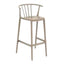 TABURETE RESOL WOODY ALTO | Taburete Ocasional para Barra | 75.5 cm | Fibra de Vidrio Polipropileno | Protección UV | Interior + Exterior - 05449 - Resol - NOGAL BEAT - Bancos