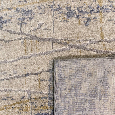 TAPETE LAVIN MARDIN T4005 | Tapete Decorativo para Recepción Hotel Hogar Departamento Sala | AZUL CREMA | Varias Medidas | Rectangular | Interior - T4005-60x90 - LAVIN - NOGAL BEAT - Tapetes