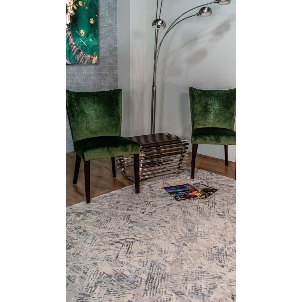 TAPETE LAVIN MARDIN T4010 | Tapete Decorativo para Recepción Hotel Hogar Departamento Sala | GRIS GRIS | Varias Medidas | Rectangular | Interior - T4010-60x90 - LAVIN - NOGAL BEAT - Tapetes