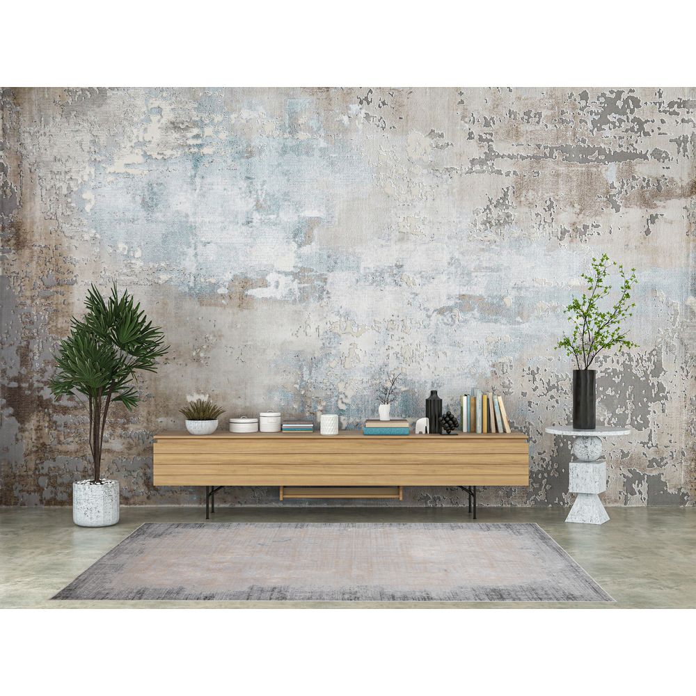 TAPETE LAVIN MARDIN T4016 | Tapete Decorativo para Recepción Hotel Hogar Departamento Sala | GRIS GRIS | Varias Medidas | Rectangular | Interior - T4016-60x90 - LAVIN - NOGAL BEAT - Tapetes