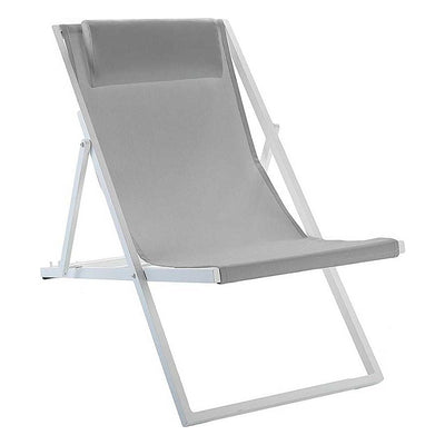 Tumbona para Áreas de Exterior y Terrazas con Alberca 5 Posiciones - RESOL SAND - Blanco - Aluminio con Textilene y Apilable - 59586 - Resol - NOGAL BEAT - Camastro