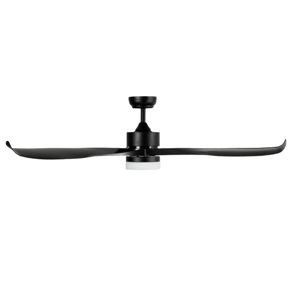 Ventilador Decorativo de Techo para Oficina - MASTERFAN FENIX 52 - Negro - 3 Aspas Áreas Grandes - FENIX 52 - Masterfan - NOGAL BEAT - Ventilador Decorativo