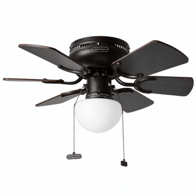 Ventilador Decorativo de Techo para Oficina - MASTERFAN PETIT 30 - Varios Colores - 6 Aspas Áreas Pequeñas - PETIT 30-C - Masterfan - NOGAL BEAT - Ventilador Decorativo