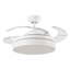 Ventilador Decorativo de Techo para Oficina - MASTERFAN PIATTO 42 - Blanco - 4 Aspas Desplegables Áreas Grandes - PIATTO 42 - Masterfan - NOGAL BEAT - Ventilador Decorativo
