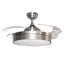 Ventilador Decorativo de Techo para Sala de Juntas - MASTERFAN ROMA - Satinado - 4 Aspas Desplegables Áreas Medianas - ROMA - Masterfan - NOGAL BEAT - Ventilador Decorativo