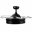 Ventilador Decorativo de Techo para Sala de Juntas - MASTERFAN VOLARE 42 - Negro - 4 Aspas Desplegables Áreas Grandes - VOLARE 42 - Masterfan - NOGAL BEAT - Ventilador Decorativo
