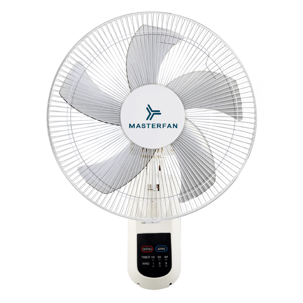 Ventilador Industrial de Pared para Bodegas - MASTERFAN MURO 18" - Varios Colores - 5 Aspas Áreas Medianas - MURO BLANCO - Masterfan - NOGAL BEAT - Ventilador Industrial