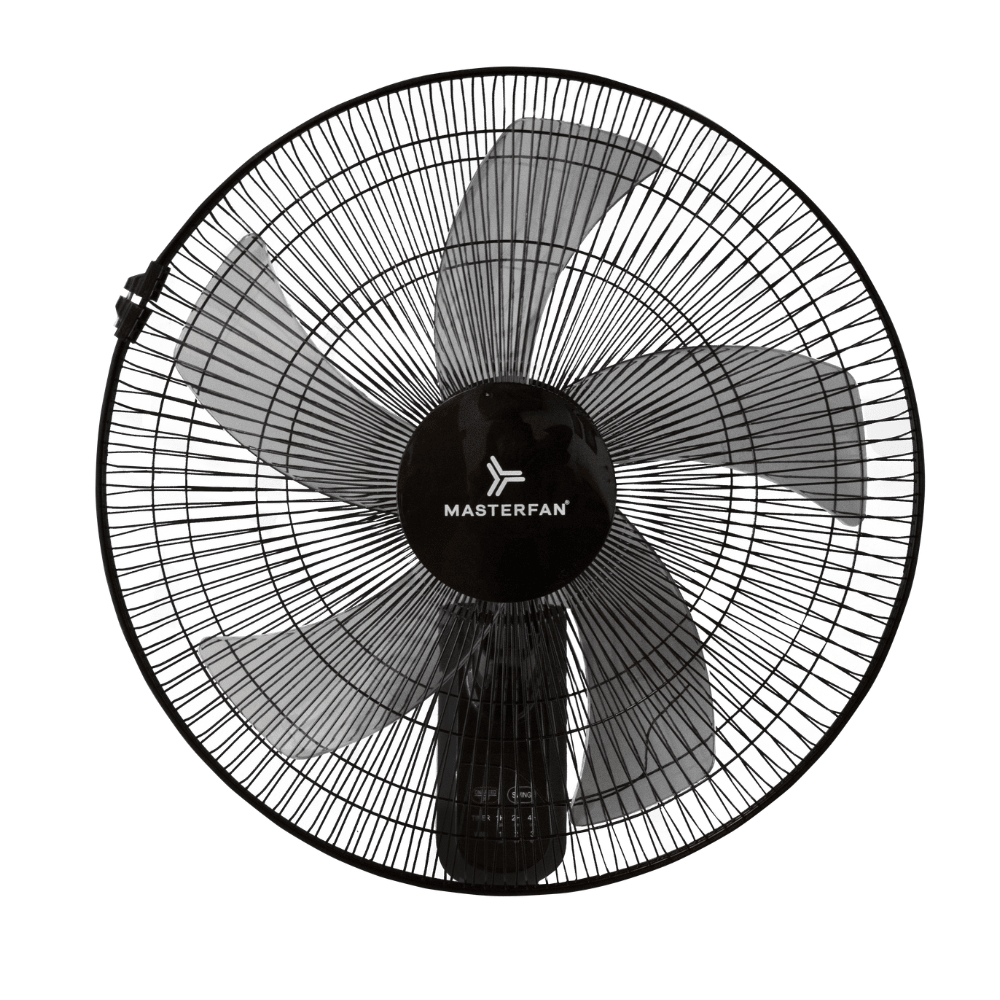 Ventilador Industrial de Pared para Bodegas - MASTERFAN MURO 18" - Varios Colores - 5 Aspas Áreas Medianas - MURO NEGRO - Masterfan - NOGAL BEAT - Ventilador Industrial