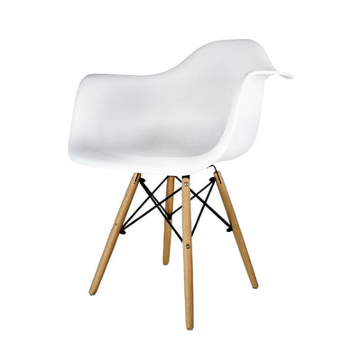 SILLA KINGSTRONG JM-1619 ESTOCOLMO SILL0360326 | Silla Comercial para Cafetería | Base 4 Puntas Madera | Varilla Cruzada | Polipropileno | Interior Sala Vestíbulo Decorar Espacios Pasillos Restaurante Bistro Zona de Alimentos 