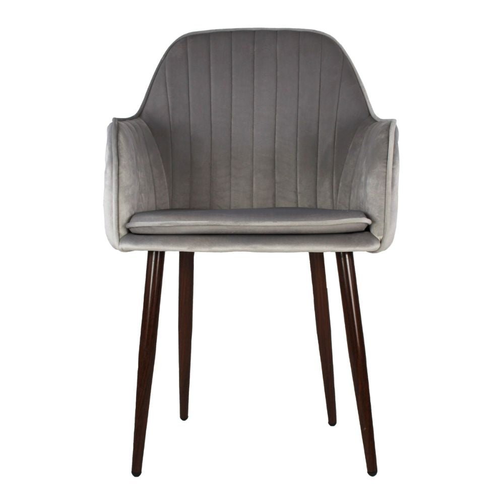 SILLA KINGSTRONG MOB-052 TRENTO VELVET SILL2242332 | Silla Ocasional Comercial Decorativa | Base 4 Puntas Metal | Tapizado Tela | Interior
