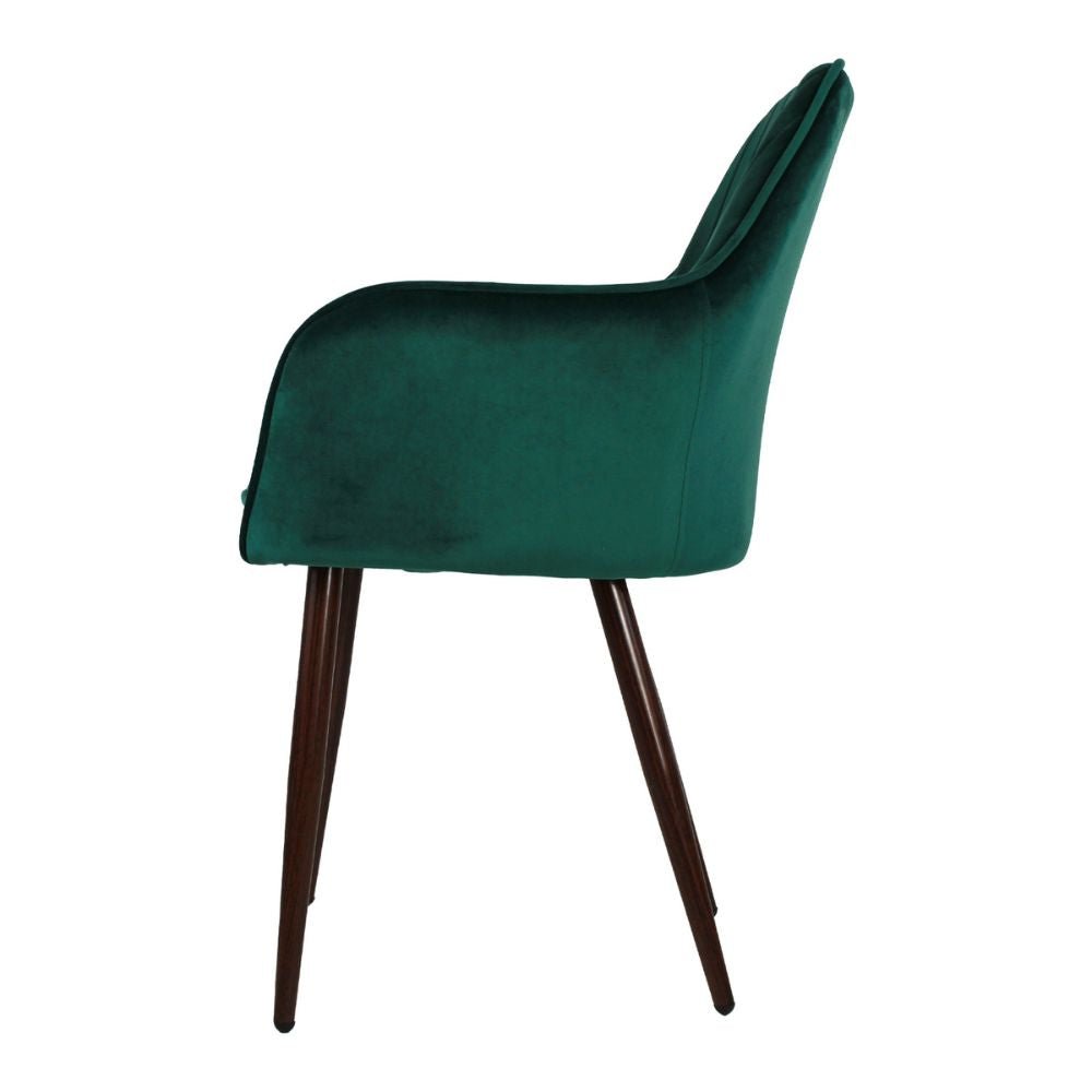 SILLA KINGSTRONG MOB-052 TRENTO VELVET SILL2242332 | Silla Ocasional Comercial Decorativa | Base 4 Puntas Metal | Tapizado Tela | Interior