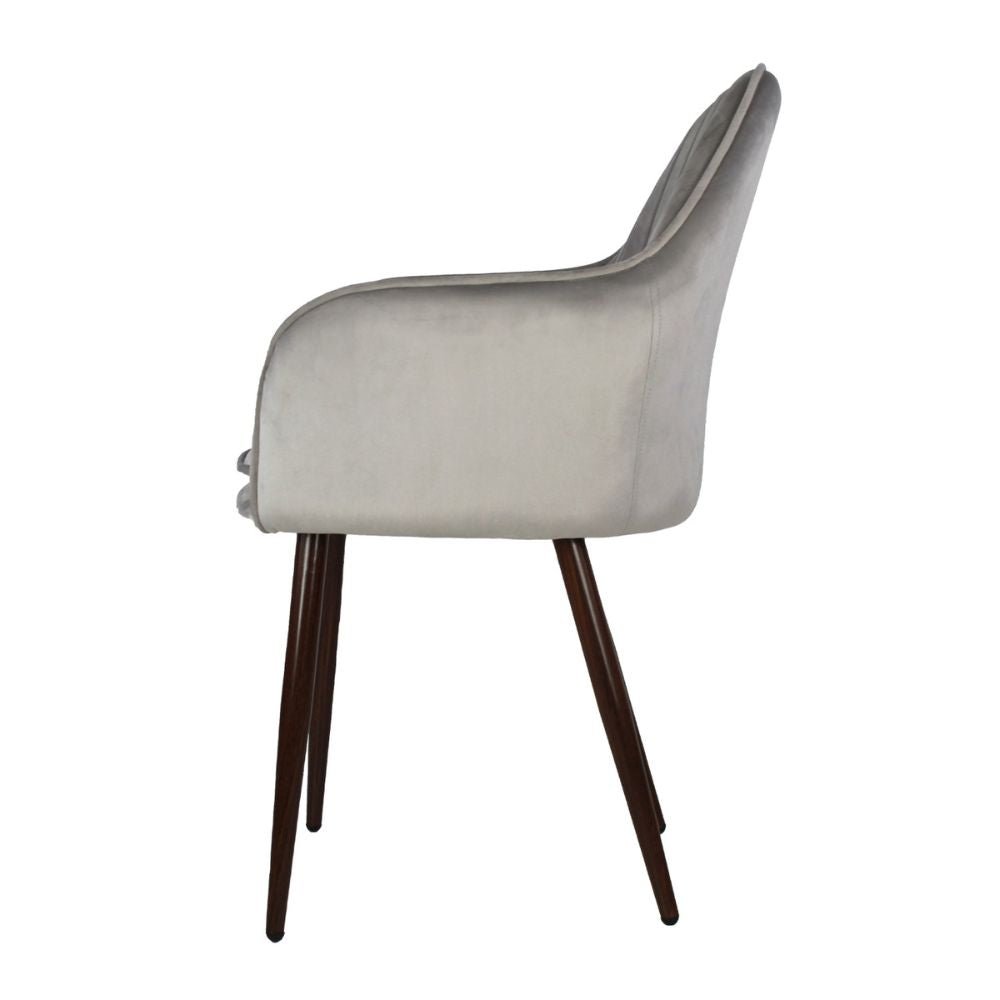SILLA KINGSTRONG MOB-052 TRENTO VELVET SILL2242332 | Silla Ocasional Comercial Decorativa | Base 4 Puntas Metal | Tapizado Tela | Interior