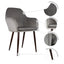 SILLA KINGSTRONG MOB-052 TRENTO VELVET SILL2242332 | Silla Ocasional Comercial Decorativa | Base 4 Puntas Metal | Tapizado Tela | Interior