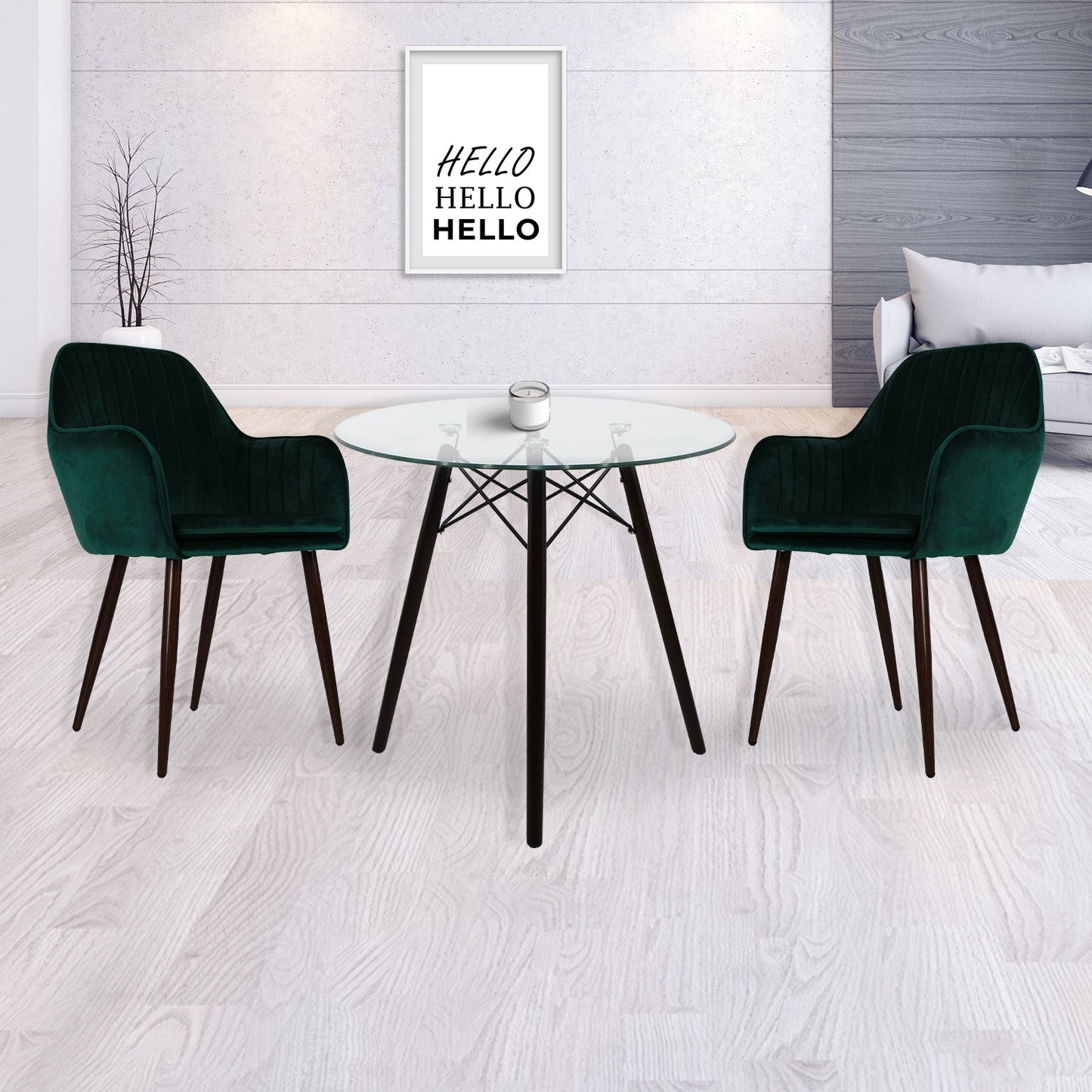 SILLA KINGSTRONG MOB-052 TRENTO VELVET SILL2242332 | Silla Ocasional Comercial Decorativa | Base 4 Puntas Metal | Tapizado Tela | Interior